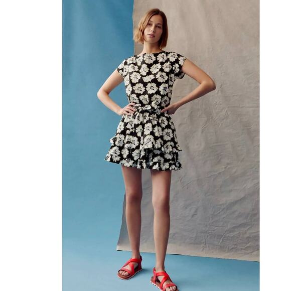 New Peter Som for Anthropologie Penelope Mini Floral Cotton Dress $168 MEDIUM - Picture 2 of 8